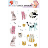 Washable Tattoos For Children Kittens Cats Colorful 17 El.