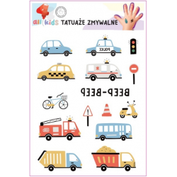 Washable Tattoos For Children Cars Means of Transport 15 El.