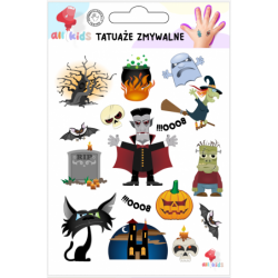 Washable Tattoos For Children Halloween Vampire Witch 15 El.