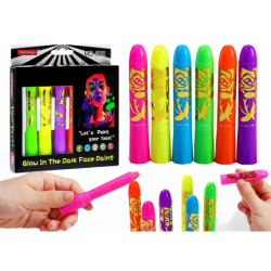 Neon Face Painting Set 6 pcs