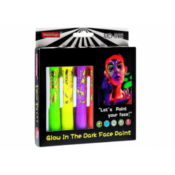 Neon Face Painting Set 6 pcs