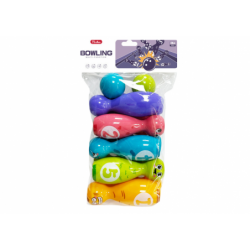 Bowling Set Smiley Balls Colored 10pcs