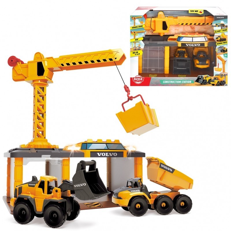 DICKIE Construction Volvo Construction Station Excavator Tipper
