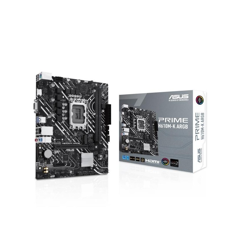 Mainboard ASUS Intel H610 LGA1700 Micro-ATX Memory DDR5 Memory slots 2 1xPCI-Express 3.0 1x 1xPCI-Express 4.0