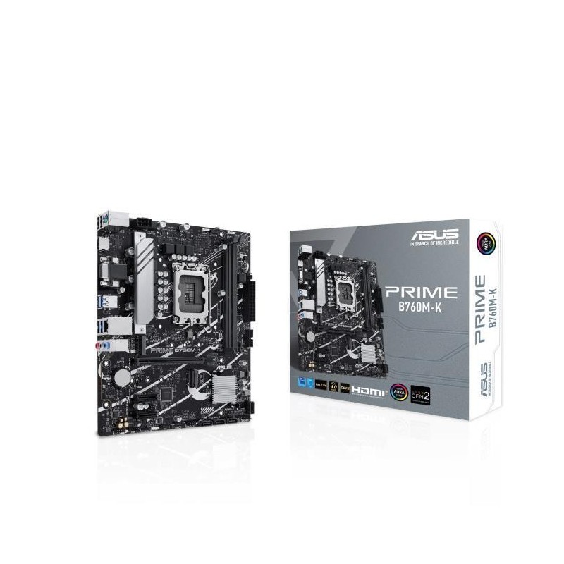 Mainboard ASUS Intel B760 Express LGA1700 Micro-ATX Memory DDR5 Memory slots 2 2xPCI-Express 4.0 1x 1xPCI-Express 4.0