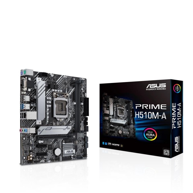 Mainboard ASUS Intel H510 LGA1200 MicroATX 2xPCI-Express 3.0 1x 1xPCI-Express 4.0 16x 1xM.2 Memory DDR4 Memory slots