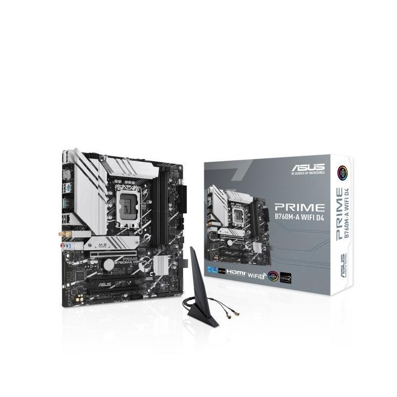 Mainboard ASUS Intel B760 Express LGA1700 Micro-ATX Memory DDR4 Memory slots 4 3xPCI-Express 4.0