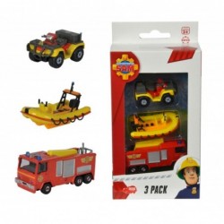 DICKIE Fireman Sam Set of 2 vehicles + lifeboat