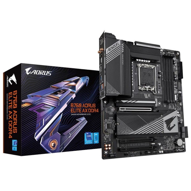 Mainboard GIGABYTE Intel B760 Express LGA1700 ATX Memory DDR4 Memory slots 4 2xPCI-Express 3.0 16x 1xPCI-Express 4.0