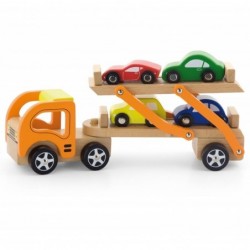 Wooden tow truck with Viga Toys cars