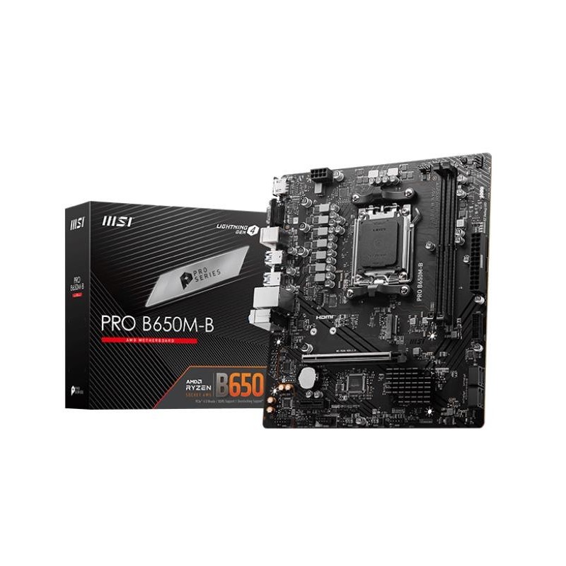 Mainboard MSI AMD B650 SAM5 Micro-ATX Memory DDR5 Memory slots 2 1xPCI-Express 3.0 1x 1xPCI-Express 4.0