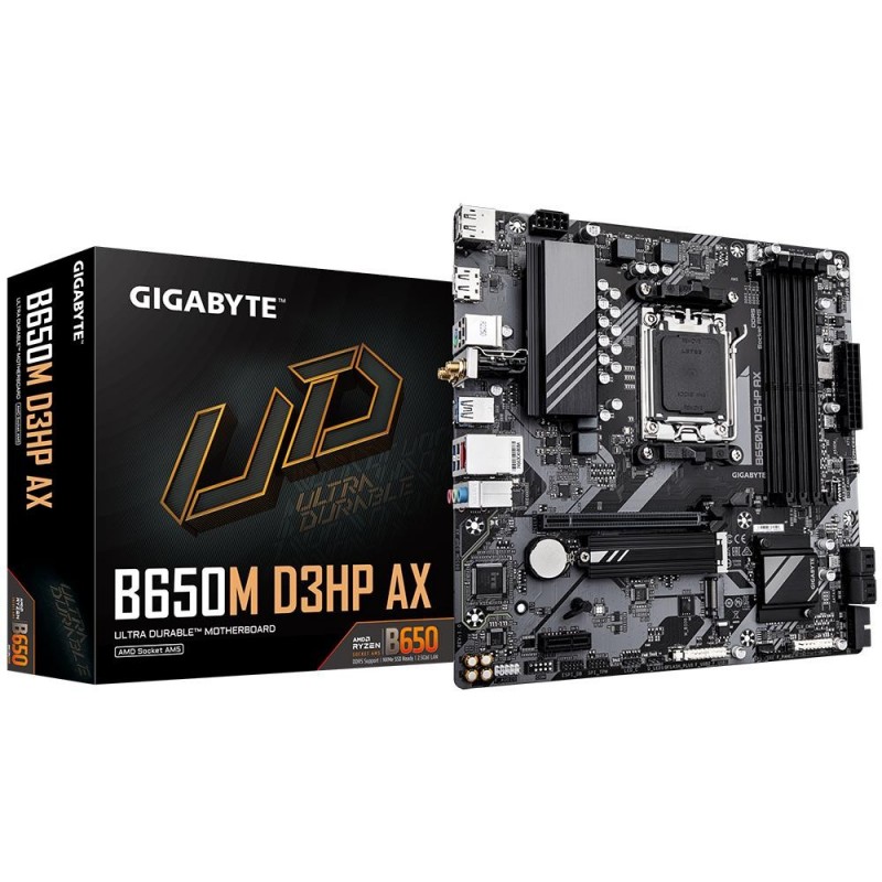 Mainboard GIGABYTE AMD B650 SAM5 Micro-ATX Memory DDR5 Memory slots 4 1xPCI-Express 16x 1xPCI-Express 3.0