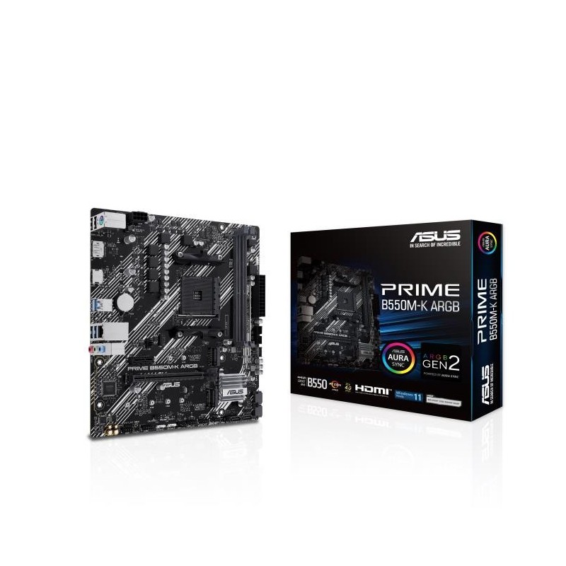 Mainboard ASUS AMD B550 SAM4 Micro-ATX Memory DDR4 Memory slots 2 1xPCI-Express 3.0 1x 1xPCI-Express 3.0