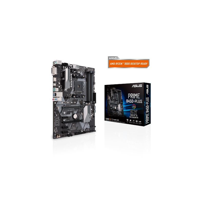 Asus PRIME B450-PLUS Processor family AMD Processor socket AM4 Memory slots 4 Number of SATA connectors 6 x