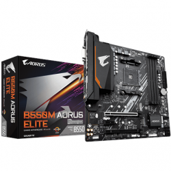 Gigabyte B550M AORUS ELITE 1.0 Processor family AMD Processor socket AM4 DDR4 DIMM Memory slots 4 Number of