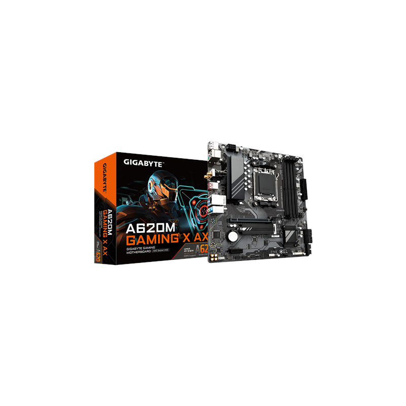 Gigabyte A620M GAMING X AX 1.0 M/B Processor family AMD Processor socket AM5 DDR5 DIMM Memory slots 4 |