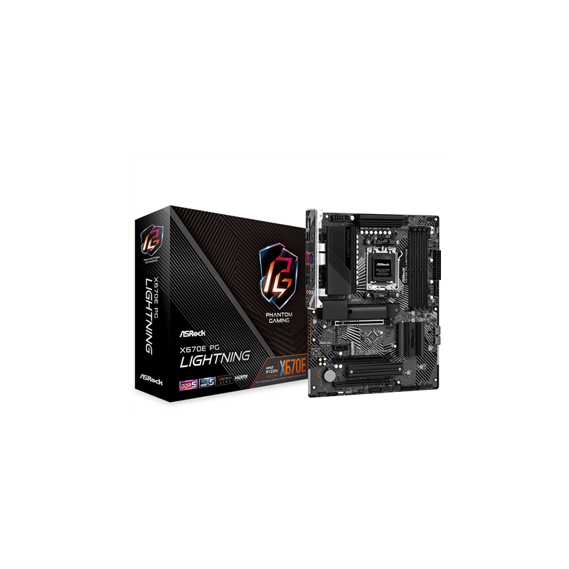 ASRock X670E PG Lightning Processor family AMD Processor socket AM5 DDR5 DIMM Memory slots 4 Supported hard