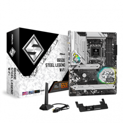 ASRock B650E Steel Legend WiFi Processor family AMD Processor socket AM5 DDR5 DIMM Memory slots 4 Supported