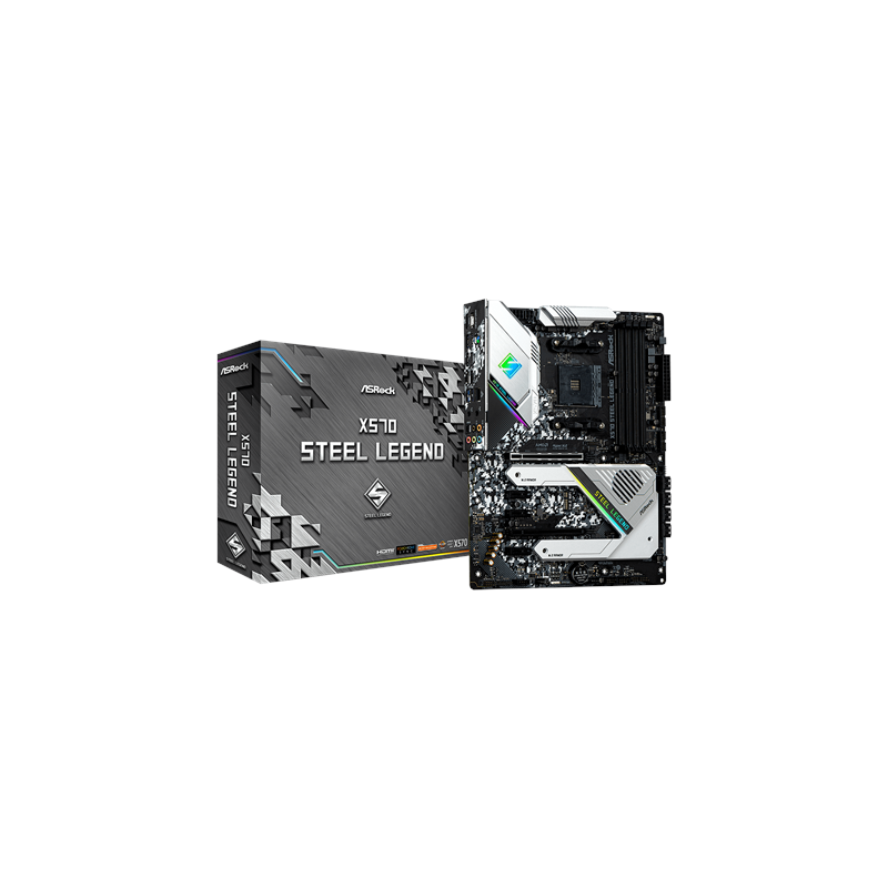 ASRock X570 Steel Legend Processor family AMD Processor socket AM4 DDR4 DIMM Memory slots 4 Supported hard