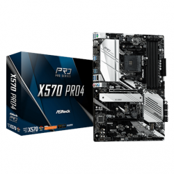 ASRock X570 Pro4 Processor family AMD Processor socket AM4 DDR4 DIMM Memory slots 4 Supported hard disk