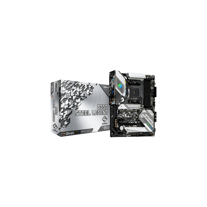 ASRock B550 Steel Legend Processor family AMD Processor socket AM4 DDR4 DIMM Memory slots 4 Supported hard