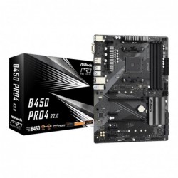 ASRock B450 PRO4 R2.0 Processor family AMD Processor socket AM4 DDR4 Supported hard disk drive interfaces