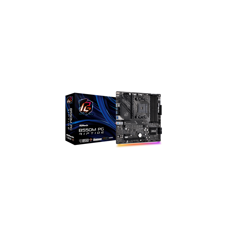 ASRock B550M PG Riptide Processor family AMD Processor socket AM4 DDR4 DIMM Memory slots 4 Supported hard