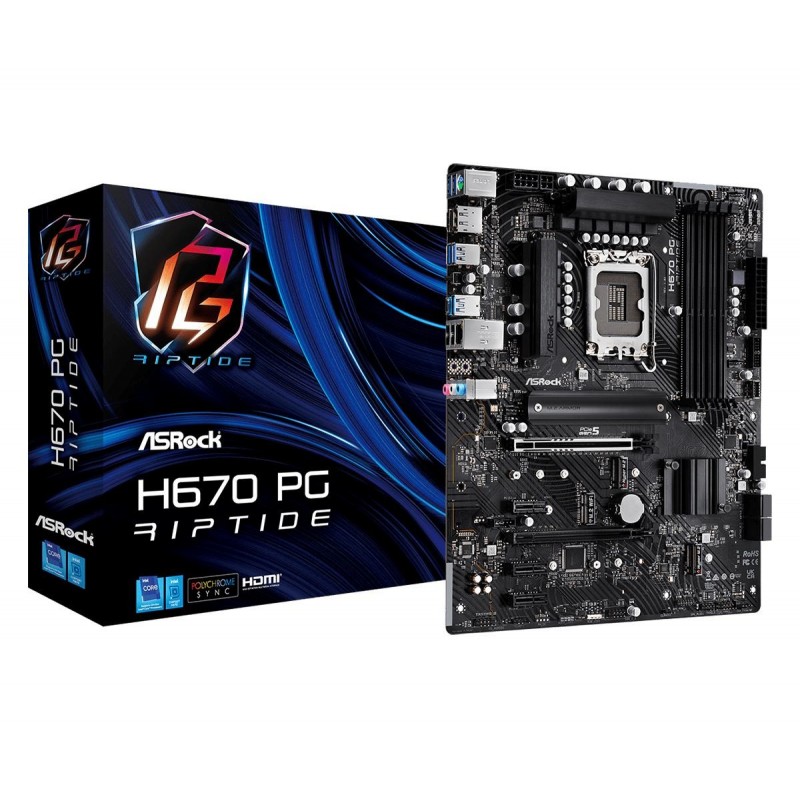 ASRock H670 PG Riptide Processor family Intel Processor socket LGA1700 DDR4 DIMM Memory slots 4 Supported