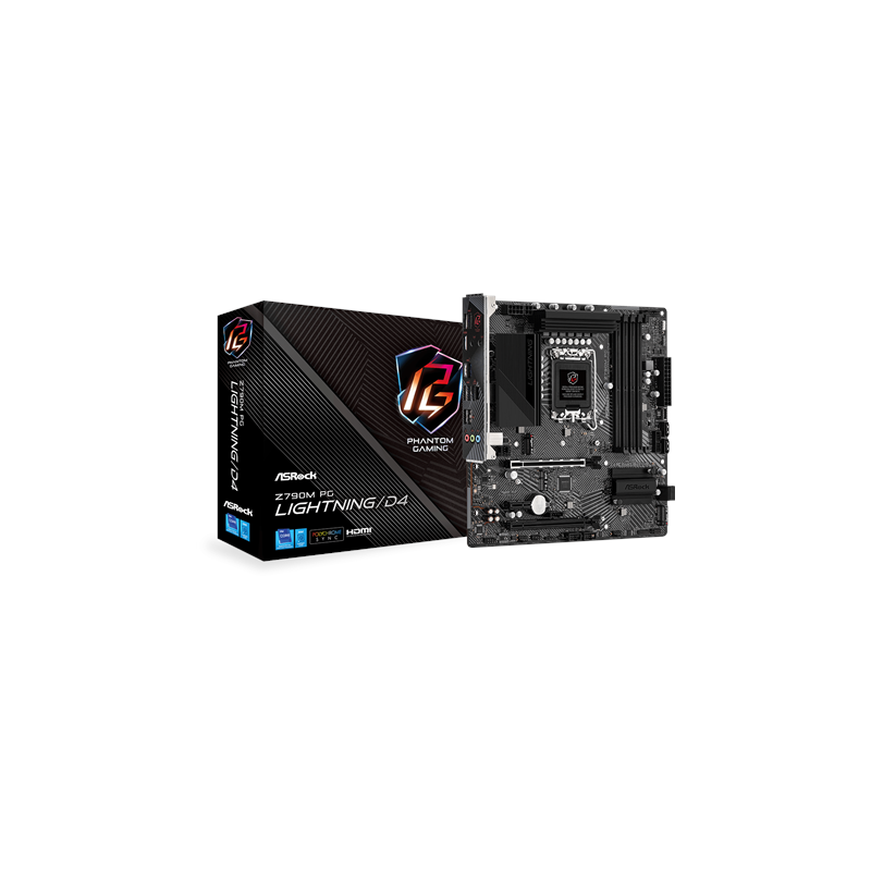 ASRock Z790M PG LIGHTNING/D4 Processor family Intel Processor socket LGA1700 DDR4 DIMM Supported hard disk