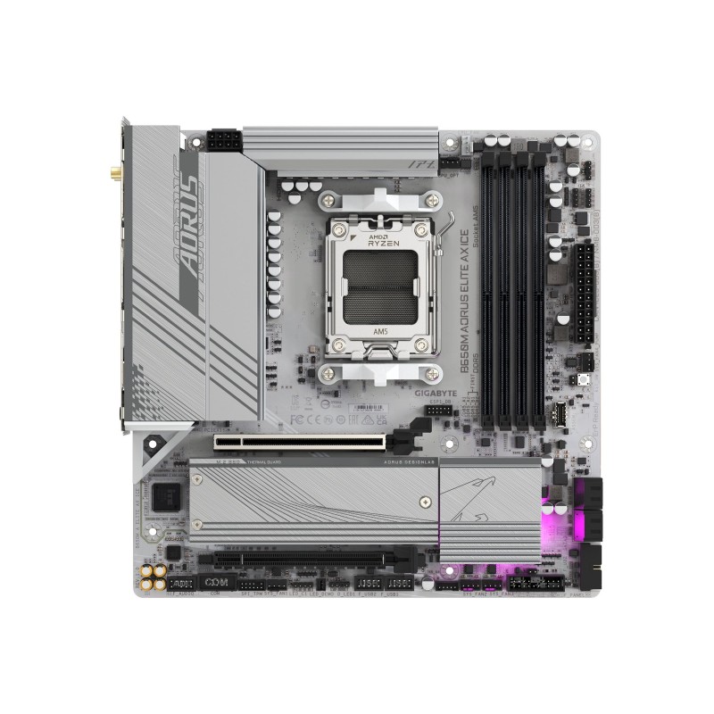 Gigabyte B650M A ELITE AX ICE Processor family AMD Processor socket AM5 DDR5 Supported hard disk drive