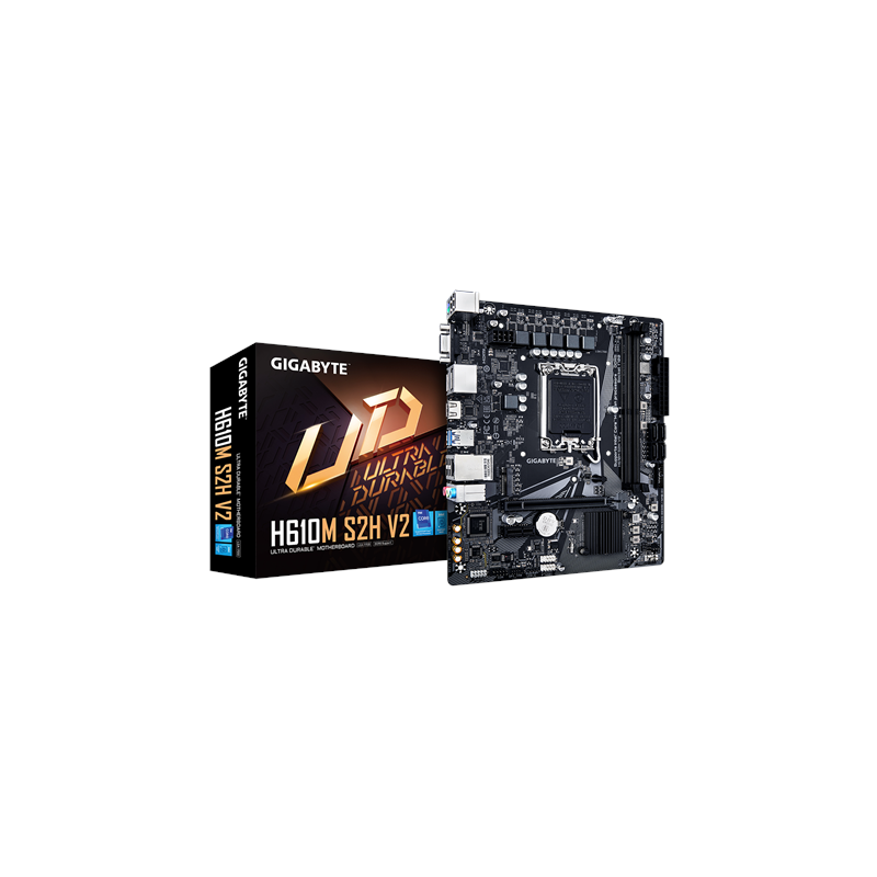 Gigabyte H610M S2H V2 1.0 Processor family Intel Processor socket LGA1700 DDR5 DIMM Supported hard disk drive