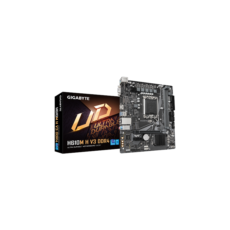 Gigabyte H610M H V3 DDR4 Processor family Intel Processor socket LGA1700 DDR4 DIMM Supported hard disk drive