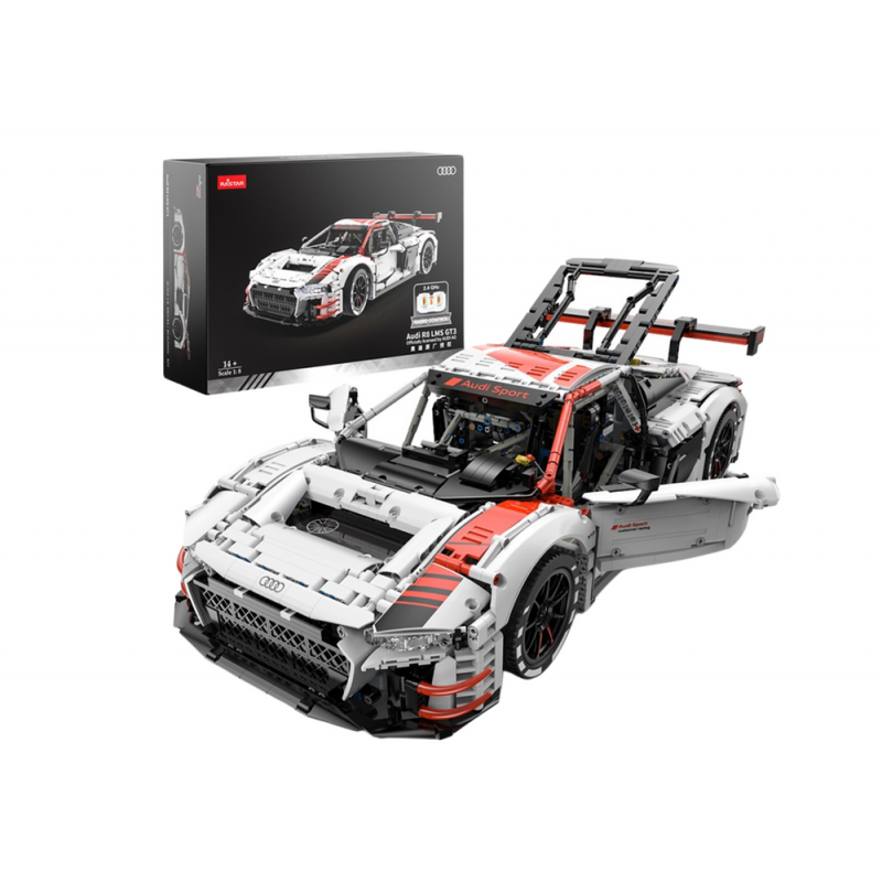 Building Blocks Car RC 1:8 Audi R8 GT3 Rastar White 3322 Elements