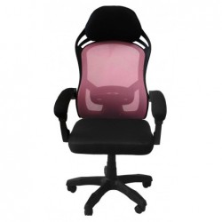 Topeshop FOTEL OSCAR CZ/RÓŻ office/computer chair Padded seat Meshed backrest