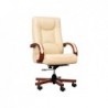 LIDER cream leather armchair