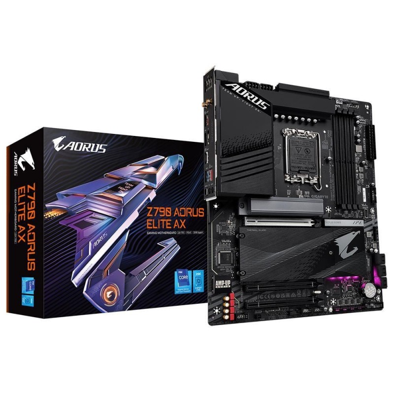 Mainboard GIGABYTE Intel Z790 LGA1700 ATX Memory DDR5 Memory slots 4 1xPCI-Express 3.0 16x 1xPCI-Express 4.0