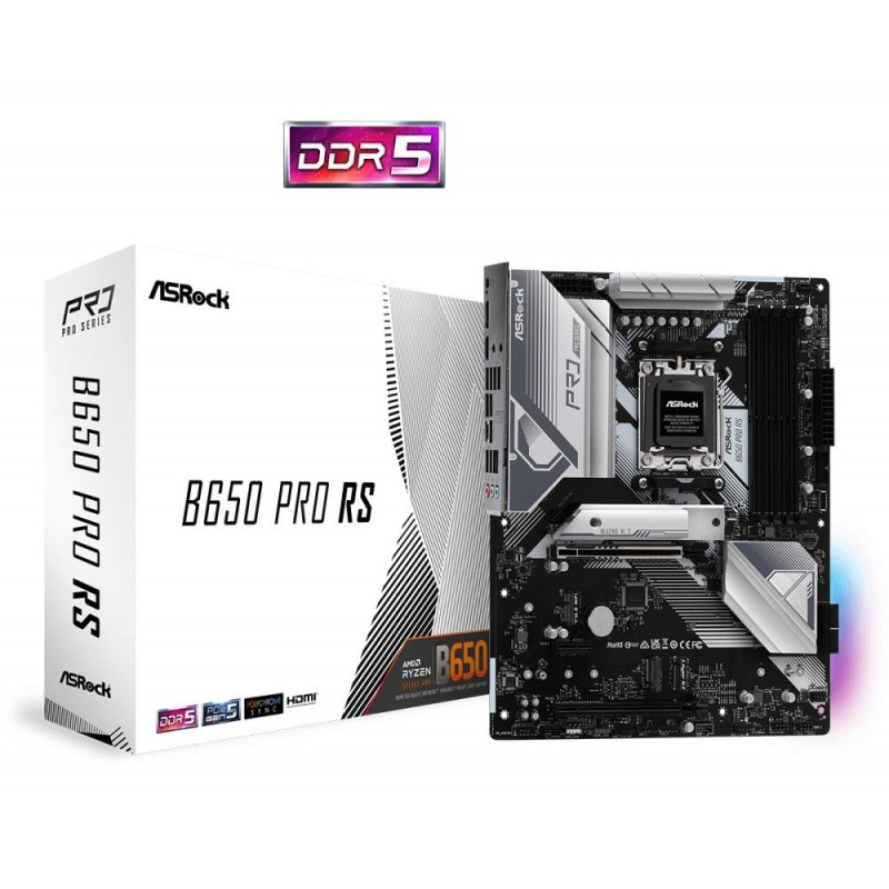 Mainboard ASROCK AMD B650 SAM5 ATX Memory DDR5 Memory slots 4 1xPCI-Express 3.0 16x 1xPCI-Express 4.0