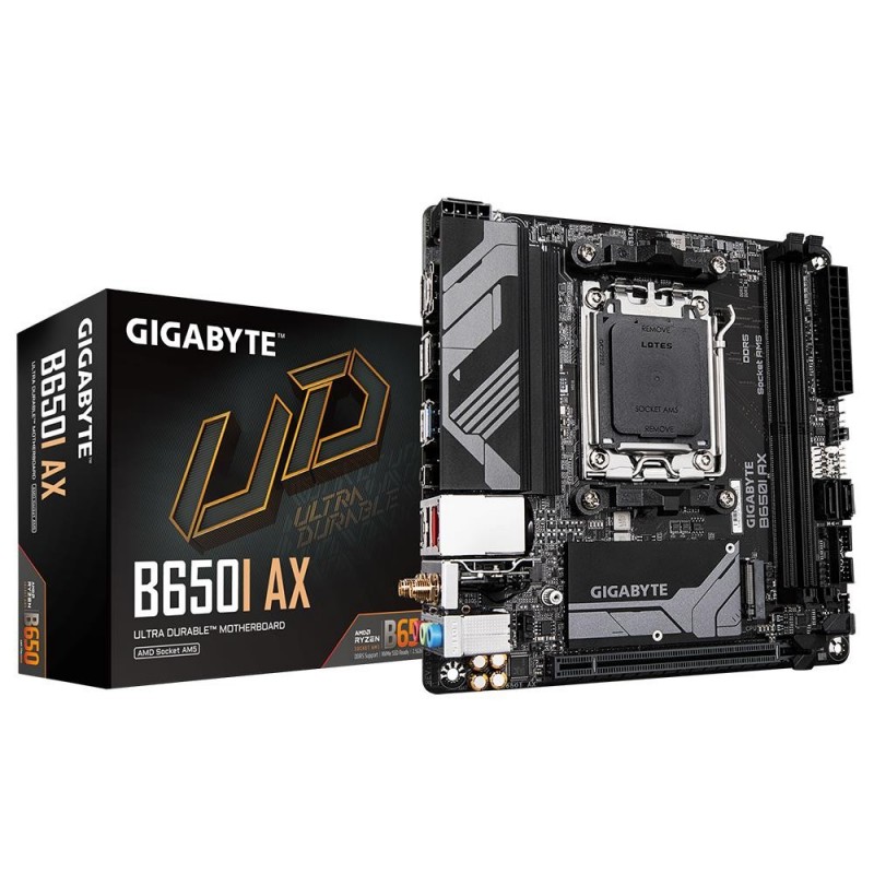 Mainboard GIGABYTE AMD B650 SAM5 Mini-ITX Memory DDR5 Memory slots 2 1xPCI-Express 16x 1xM.2 1xHDMI 1xDisplayPort 3xUSB