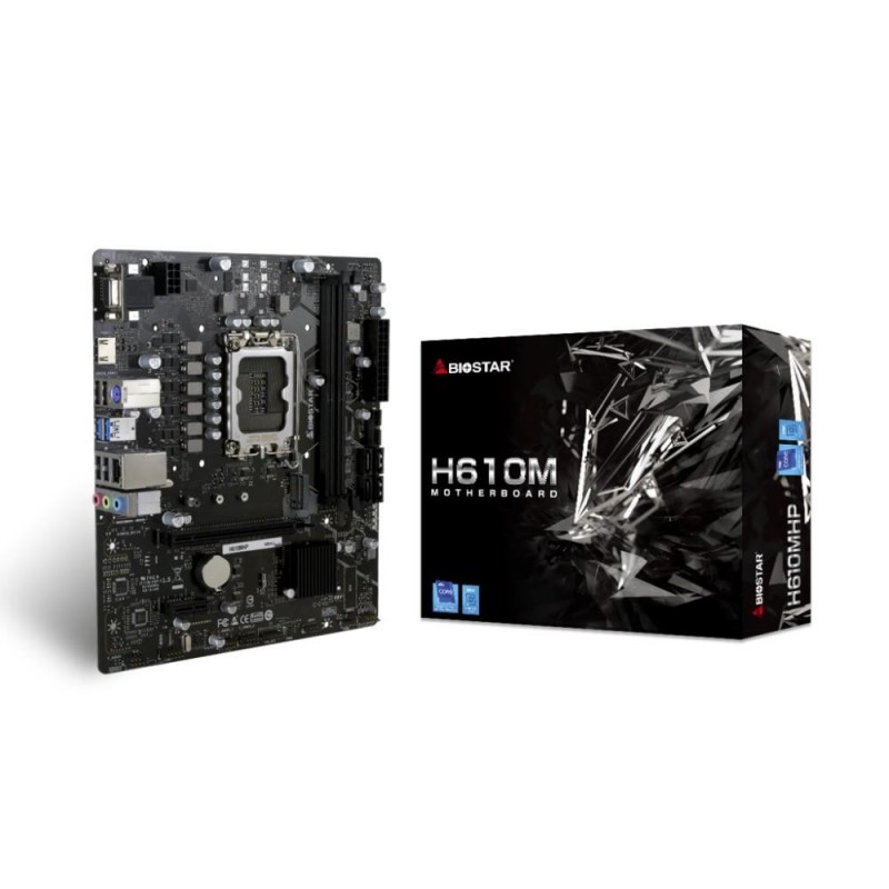 Mainboard BIOSTAR Intel H610 LGA1700 MicroATX Memory DDR4 Memory slots 2 1xPCI-Express 3.0 1x 1xPCI-Express 4.0