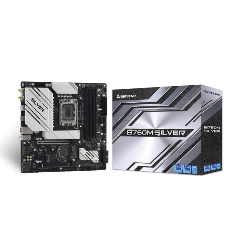 Mainboard BIOSTAR Intel B760 Express LGA1700 Micro-ATX Memory DDR5 Memory slots 4 1xPCI-Express 3.0 1x 1xPCI-Express 4.0