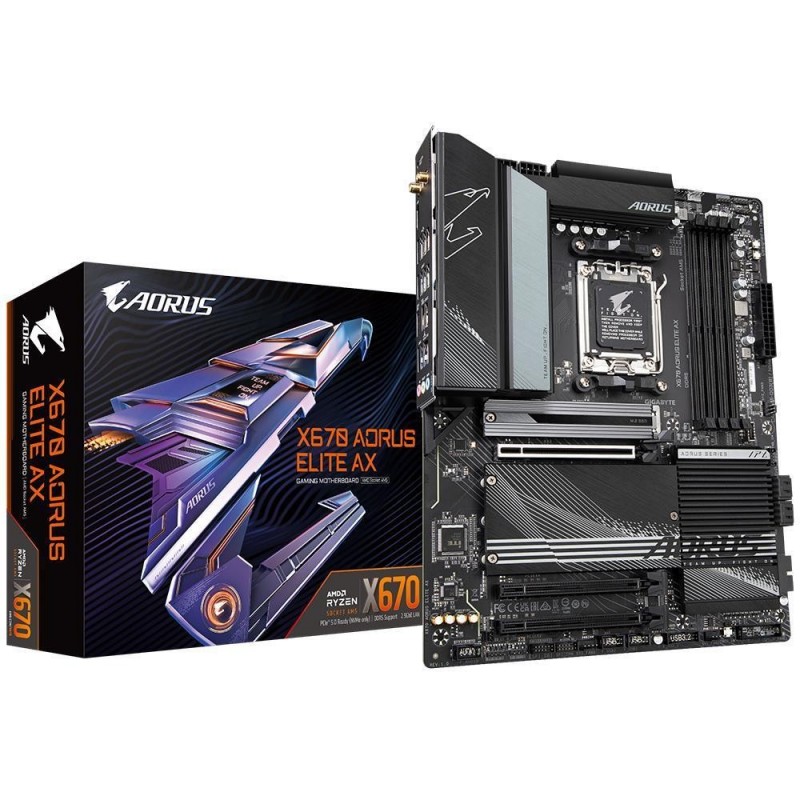 Mainboard GIGABYTE AMD X670 SAM5 ATX Memory DDR5 Memory slots 4 1xPCI-Express 3.0 16x 1xPCI-Express 4.0