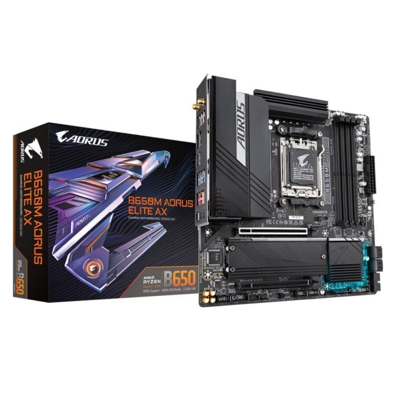 Mainboard GIGABYTE AMD B650 SAM5 Micro-ATX Memory DDR5 Memory slots 4 2xPCI-Express 4.0