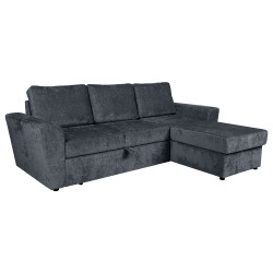 Corner sofa bed INGMAR anthracite