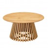 Coffee table SLATTED D80xH40cm, elm