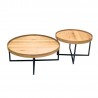 Coffee table MUSIC 2pcs set D60xH38, D90xH46, oak