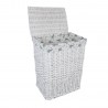 Laundry basket MAX-1, 45x33xH59cm, weave, color  white, with fabric