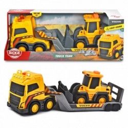 DICKIE Car Tow Truck with Bulldozer Construction Volvo Truck Team 32cm