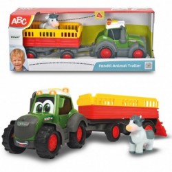 DICKIE ABC Happy Fendt Tractor with a trailer with a pet
