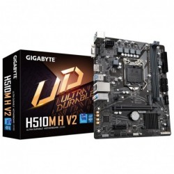 Gigabyte H510M H V2 Motherboard - Supports Intel Core 11th CPUs, up to 3200MHz DDR4 (OC), 1xPCIe 3.0 M.2, GbE LAN, USB