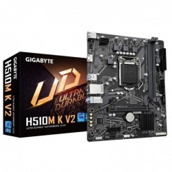 Gigabyte H510M K V2 Motherboard - Supports Intel Core 11th CPUs, up to 3200MHz DDR4 (OC), 1xPCIe 3.0 M.2, GbE LAN, USB